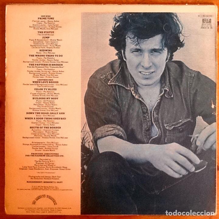 Discos de vinilo: DON McLEAN : PRIME TIME [REFLEJO - ESP 1977] LP - Foto 2