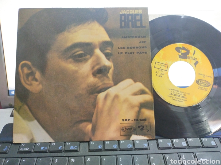 Discos de vinilo: Jacques brel EP Amsterdam + 3 Espa&ntilde;a 1968