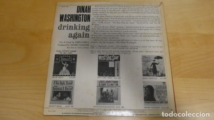 Discos de vinilo: LP VINILO DINAH WASHINGTON . DRINKING AGAIN . - Foto 2
