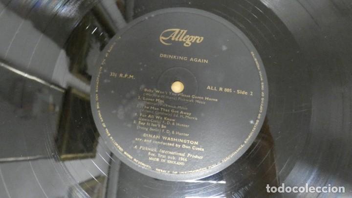 Discos de vinilo: LP VINILO DINAH WASHINGTON . DRINKING AGAIN . - Foto 3