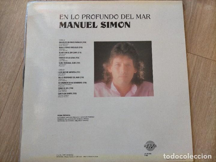 Discos de vinilo: MANUEL SIMON-EN LO PROFUNDO DEL MAR-EXCELENTE ESTADO - Foto 2