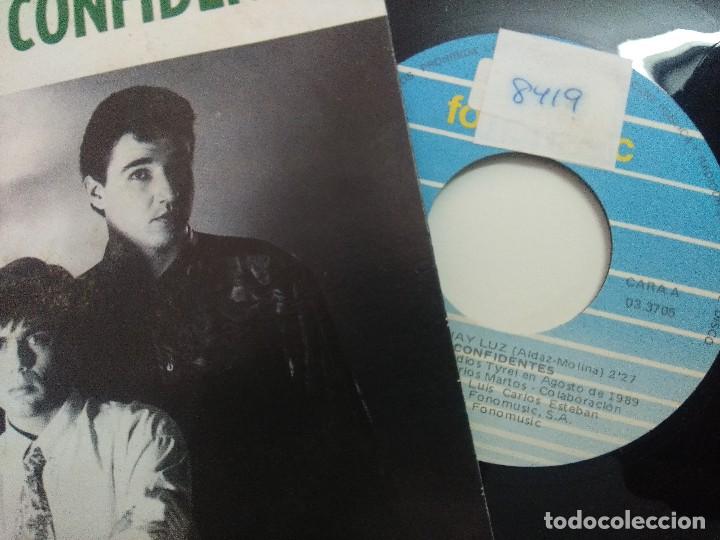 Discos de vinilo: SINGLE/LOS CONFIDENTES/AQUI QUE NO HAY LUZ. - Foto 2