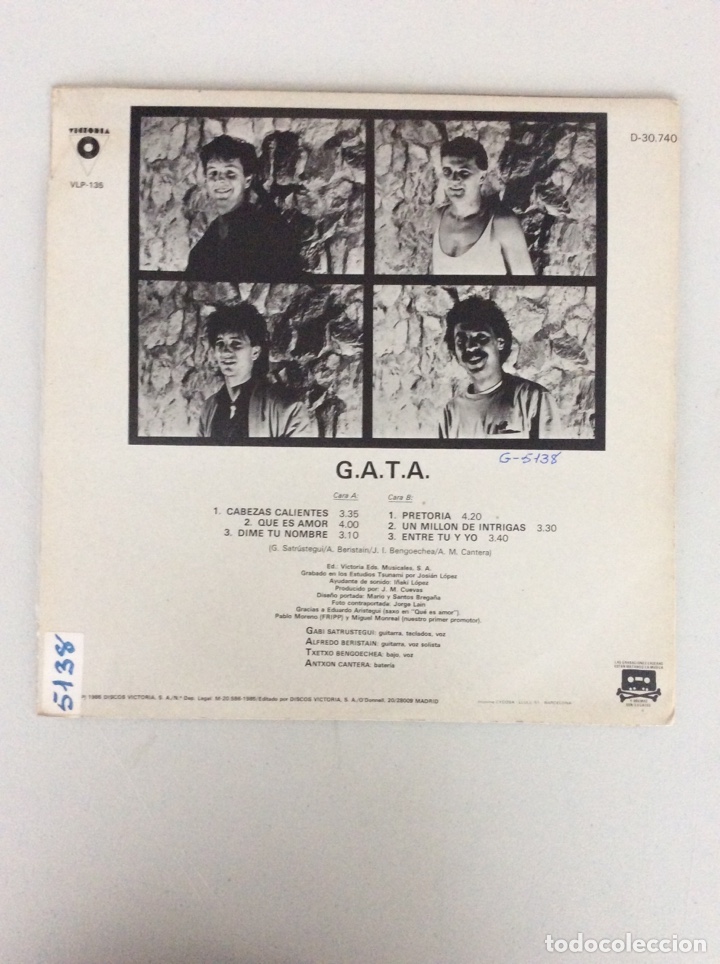 Discos de vinilo: GATA. Cabezas calientes. Mini LP - Foto 2