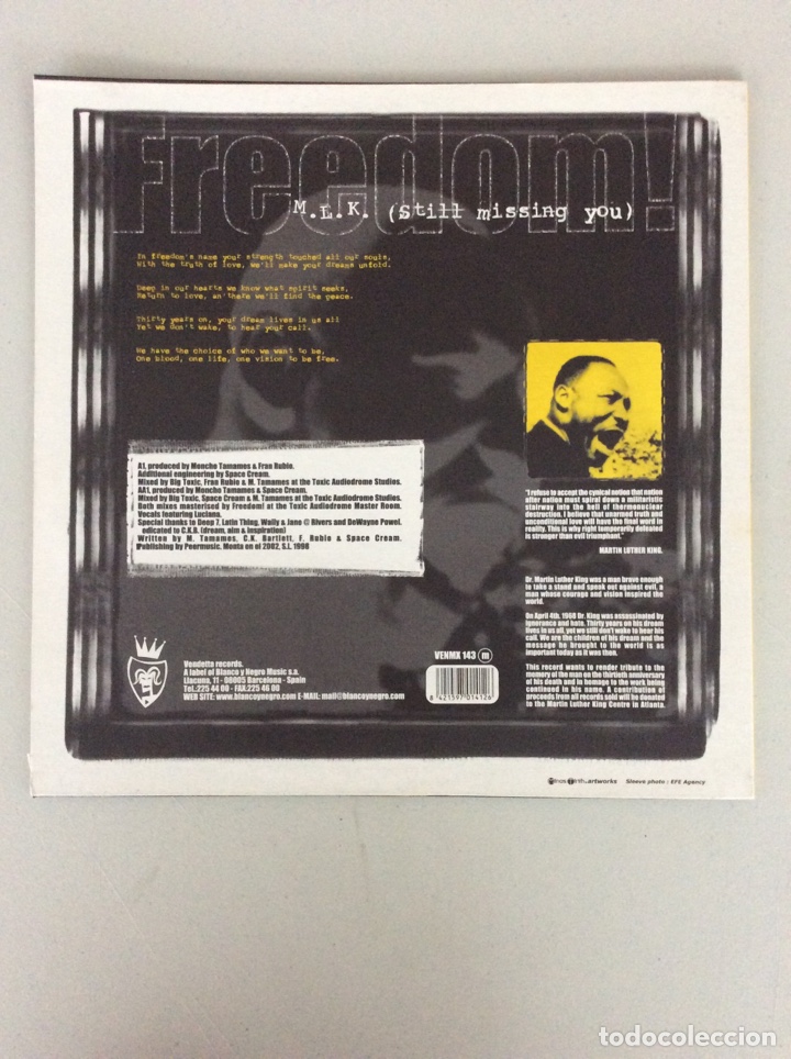 Discos de vinilo: Freedom! MLK (Still missing you) - Foto 2