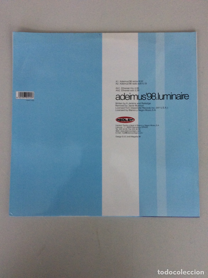 Discos de vinilo: Adeimus &lsquo;98. Luminaire - Foto 2