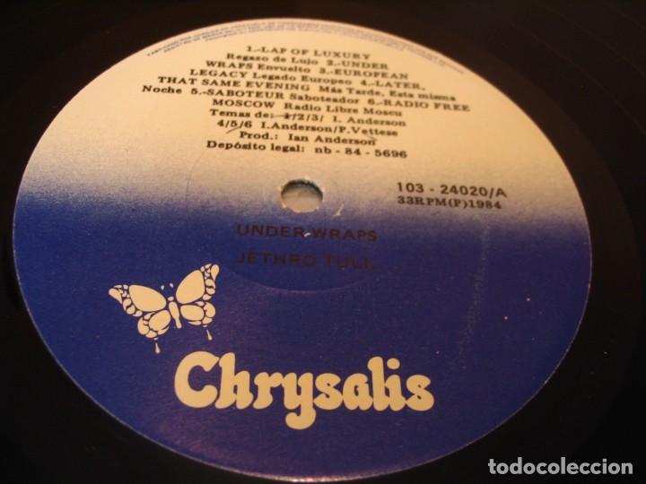 Discos de vinilo: JETHRO TULL LP UNDER WRAPS CHRYSALIS ORIGINAL VEN 1984 - Foto 6