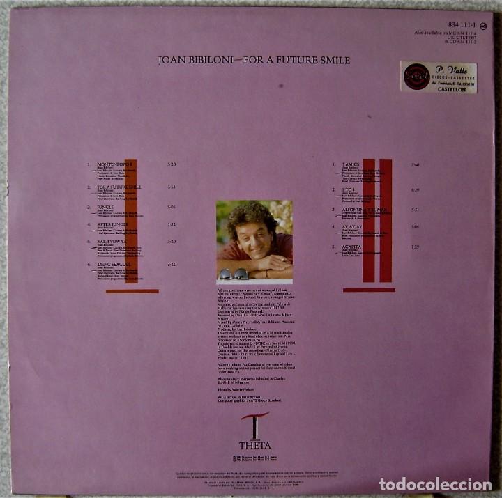 Discos de vinilo: JOAN BIBILONI.FOR A FUTURE SMILE...DIFICIL...EX - Foto 2