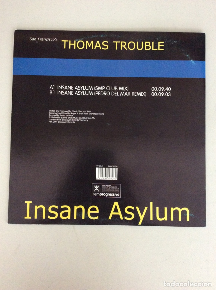 Discos de vinilo: San Francisco&rsquo;s Thomas Trouble. Insane Asylum - Foto 2