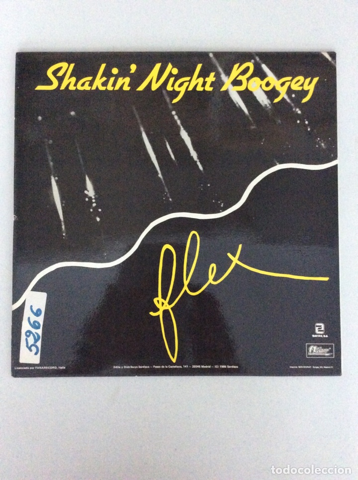 Discos de vinilo: Shakin&rsquo; night boogey. Flex - Foto 2
