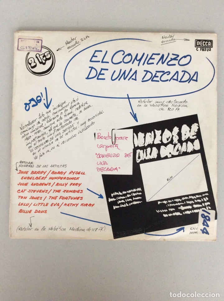 Dischi in vinile: El comienzo de una d&eacute;cada. (Doble LP - dos discos)