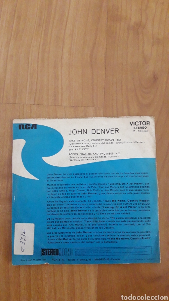 Discos de vinilo: JOHN DENVER. TAKE ME HOME... - Foto 2