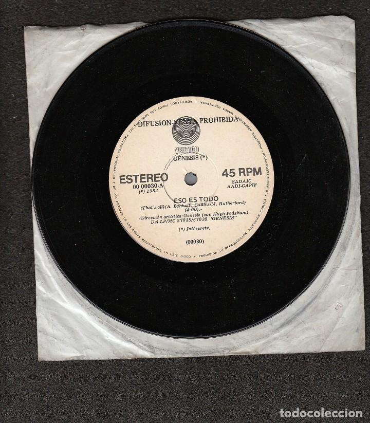 Discos de vinilo: GENESIS: SINGLE ARGENTINA- VERTIGO LABEL- PROMO NOT FOR SALE- 1984- VEALO!!!!