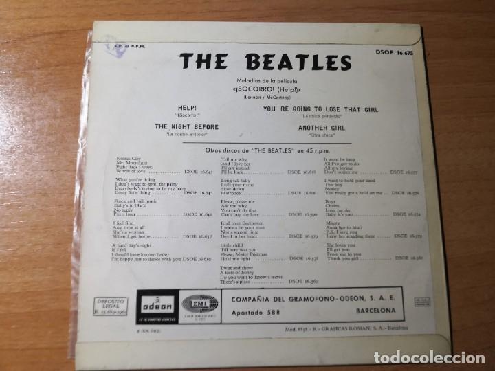 Discos de vinilo: THE BEATLES EP Help! Socorro! 1965 - Foto 2