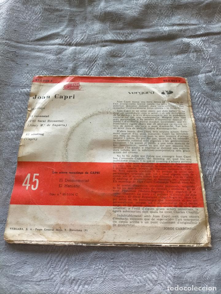 Discos de vinilo: Vinilo single capri - el casament - el naufrag - Foto 2