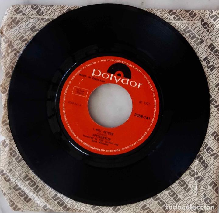 Discos de vinilo: SPRINGWATER. I WIIL RETURN / STONE CROSS. SINGLE 1971 UK - Foto 1