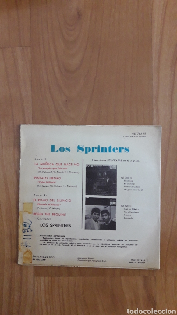 Discos de vinilo: LOS SPRINTERS. LA MU&Ntilde;ECA QUE HACE NO - Foto 2