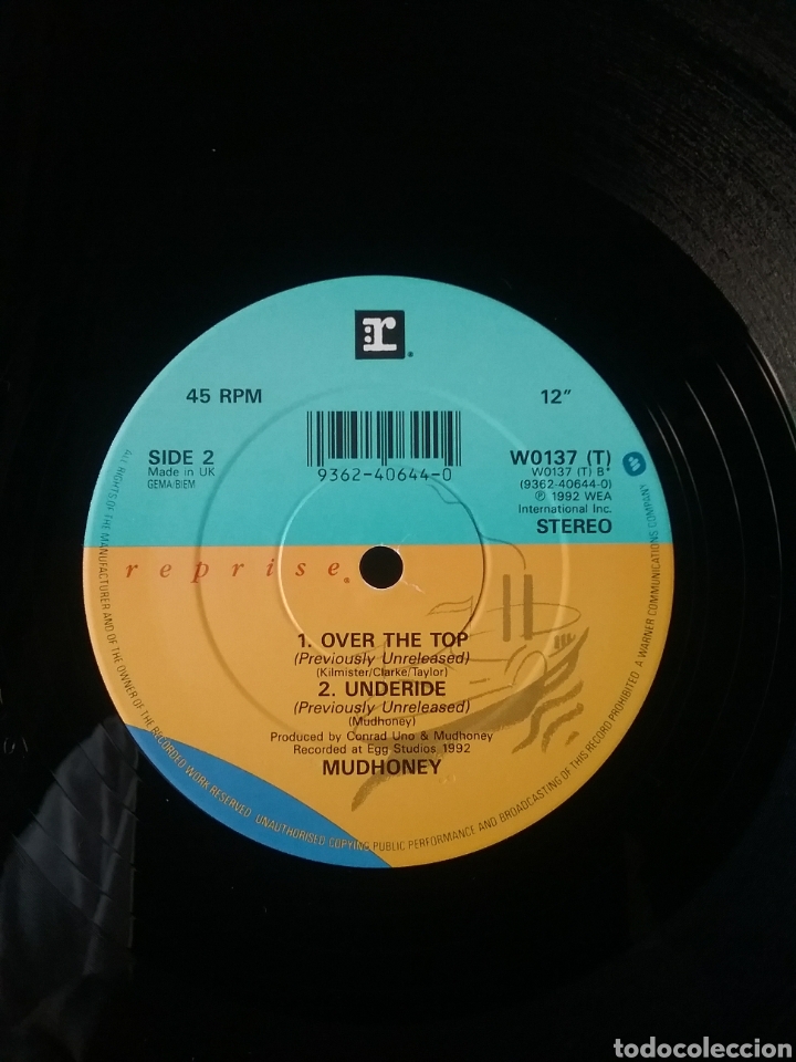 Discos de vinilo: MUDHONEY 12&rdquo; 1992 EGG Studios WEA Records - Foto 4