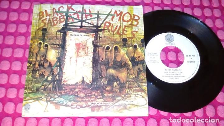 Discos de vinilo: BLACK SABBATH MOB RULES Domina La Masa SPAIN 1981 SINGLE - Foto 1