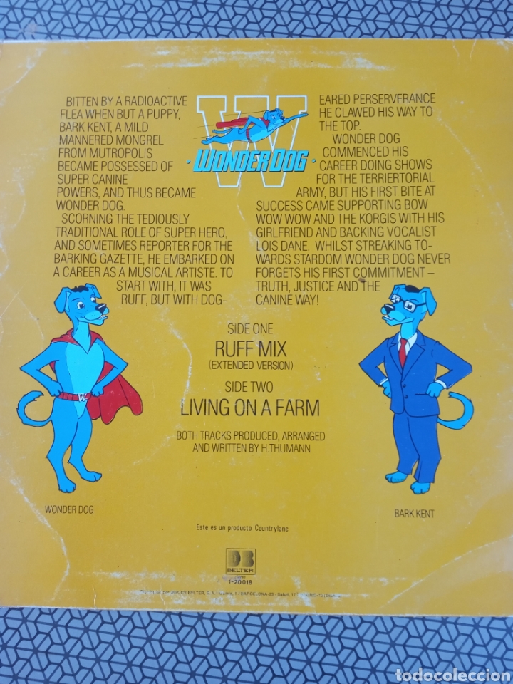 Discos de vinilo: VINILO MAXISINGLE WONDER DOG &rdquo; RUFF MIX &rdquo; - Foto 2