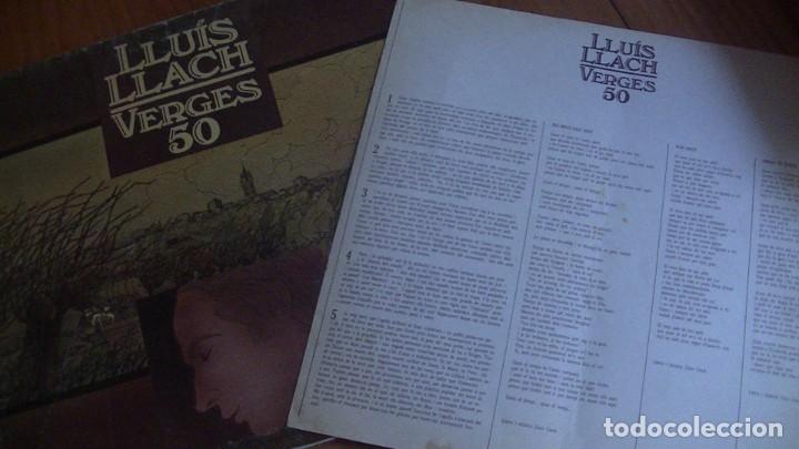 Discos de vinilo: Lp LLUIS LLACH - VERGES 50 / LP ARIOLA DE 1981 - Foto 4
