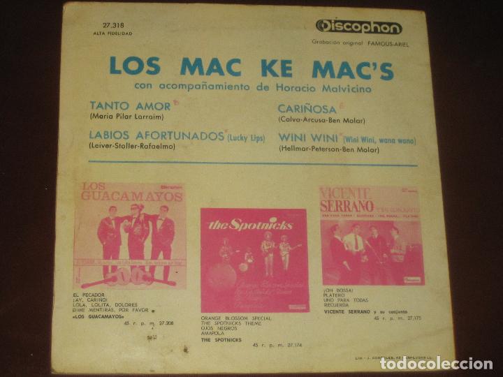 Discos de vinilo: LOS MAC KE MAC&acute;S - 1964 - Foto 2