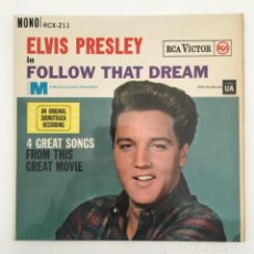 Discos de vinilo: ELVIS PRESLEY ‎– FOLLOW THAT DREAM, UK 1962 RCA
