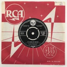 Discos de vinilo: ELVIS PRESLEY WITH THE JORDANAIRES ‎– IT'S NOW OR NEVER (O SOLE MIO), UK 1960 RCA. Lote 276227938