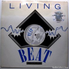 Discos de vinilo: FULL CIRCLE FEATURING SHEVY D - TRAINS KEEP STEAMIN' - MAXI LIVING BEAT RECORDS 1989 UK BPY. Lote 276317638