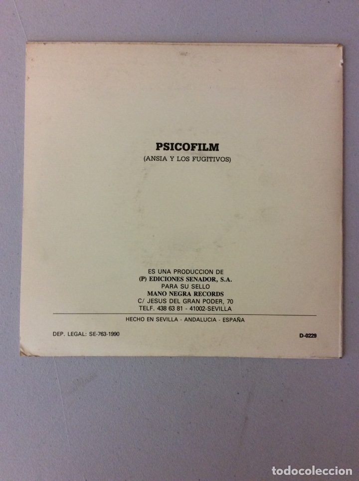 Discos de vinilo: Ansia y los fugitivos. Psicofilm - Foto 2