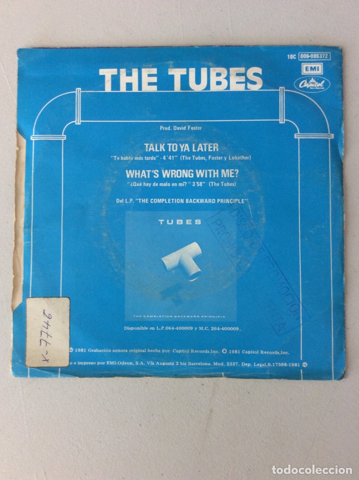 Discos de vinilo: The Tubes. Te hablo m&aacute;s tarde. - Foto 2