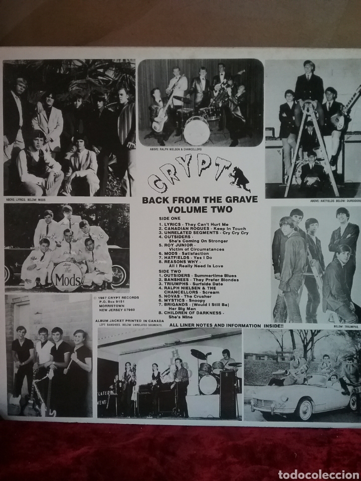 Discos de vinilo: BACK from the GRAVE Vol. Two.. 1987 CRYPT Records New Jersey - Foto 2