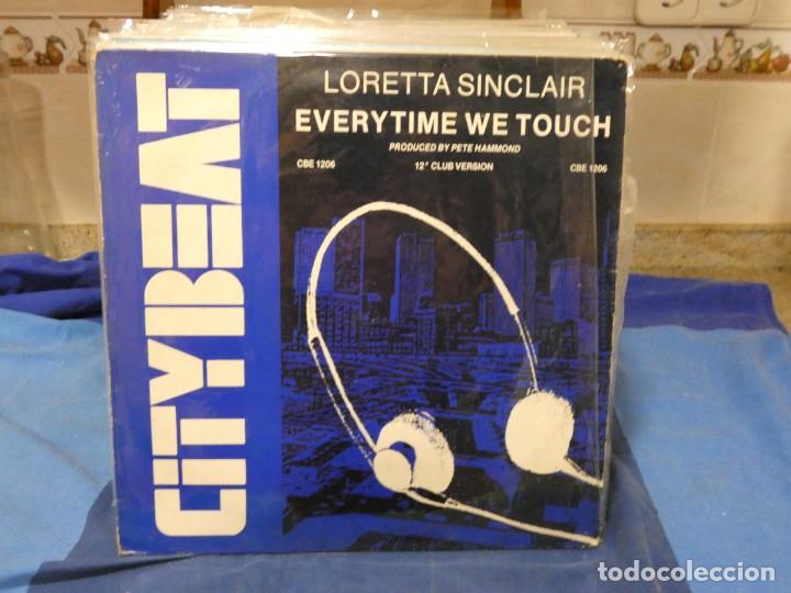 Discos de vinilo: MAXI SINGLE LORETTA SYNCLAIR EVERY TIME WE TOUCH 1986 BUEN ESTADO EN GENERAL - Foto 1