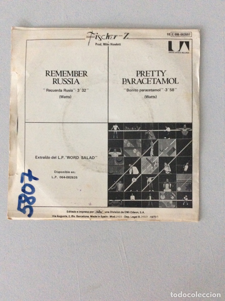 Discos de vinilo: Fischer-z. Remember Russia - Foto 2