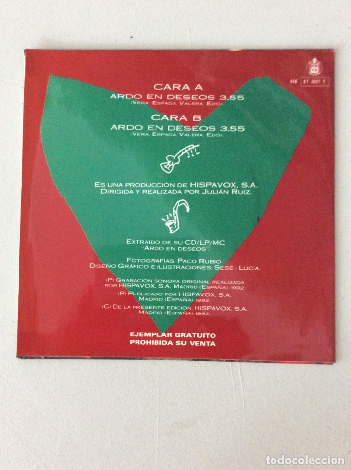 Discos de vinilo: Valera. Ardo en deseos - Foto 2