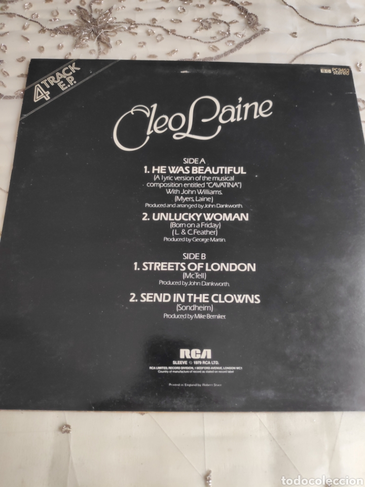 Discos de vinilo: Vinilo Maxisingle - Cleo Laine - 4 Track E.P. - Foto 2