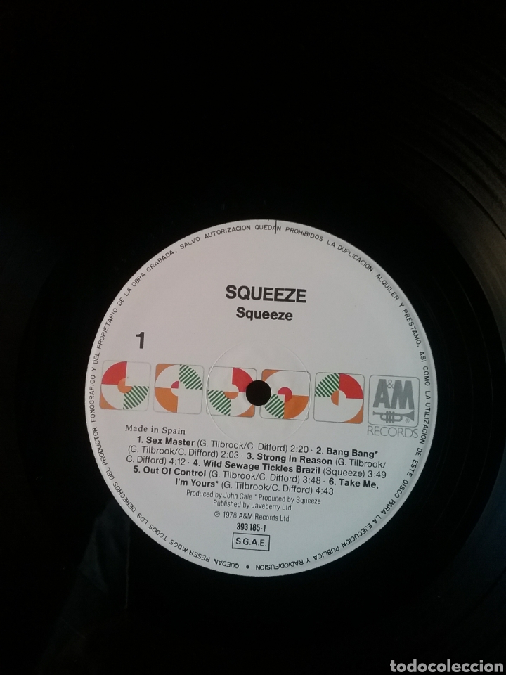 Discos de vinilo: SQUEEZE 1&deg;Lp 1978 Reedic. A&M Spain 1986 - Foto 5