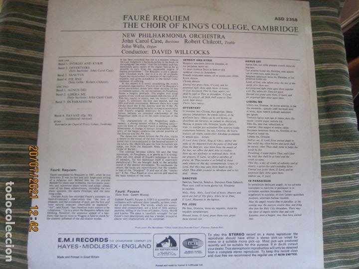 faure requiem - david willcocks - original ingl - Buy LP vinyl