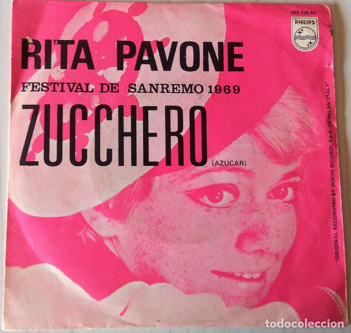 Discos de vinilo: RITA PAVONE - ZUCCHERO PHILIPS - 1969 - Foto 1