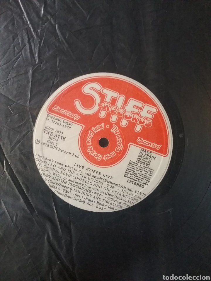 Discos de vinilo: STIFF &rdquo; Live&rdquo; 1978 Copia Spain. - Foto 4