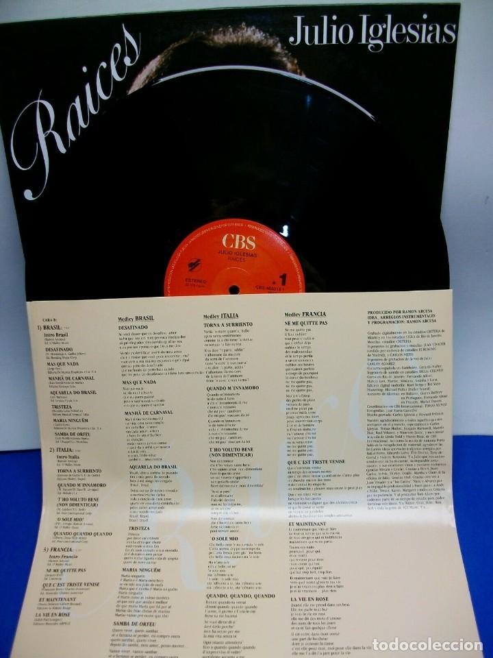 Discos de vinilo: JULIO IGLESIAS RAICES LP - Foto 4