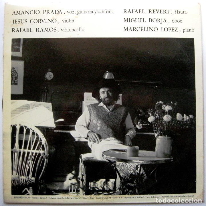 Discos de vinilo: Amancio Prada - Canciones De Amor Y Celda - LP Movieplay 1979 BPY - Foto 2 - 276942888