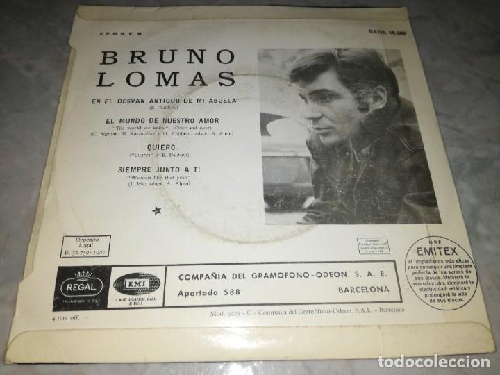 Discos de vinilo: BRUNO LOMAS-EP-EN EL DESVAN ANTIGUO - Foto 2