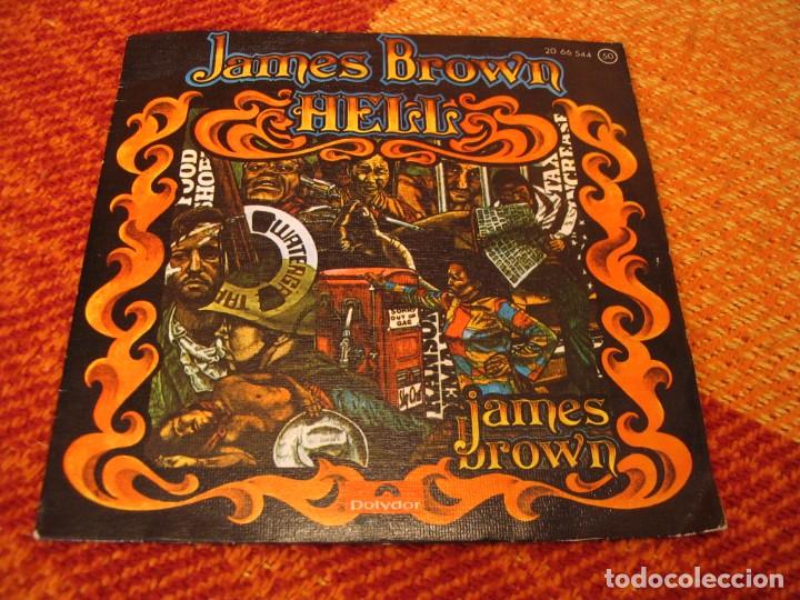Discos de vinilo: JAMES BROWN SINGLE HELL POLYDOR ESPA&Ntilde;A 1975 - Foto 1