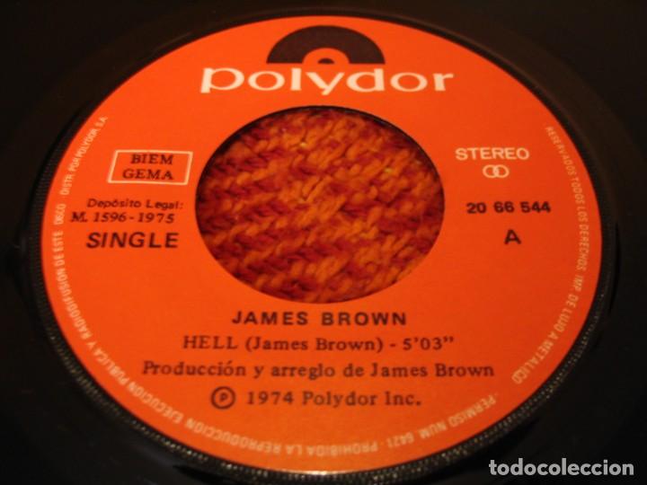 Discos de vinilo: JAMES BROWN SINGLE HELL POLYDOR ESPA&Ntilde;A 1975 - Foto 5