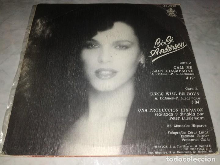 Discos de vinilo: BIBI ANDERSEN-CALL ME-ORIGINAL ESPA&Ntilde;OL - Foto 2