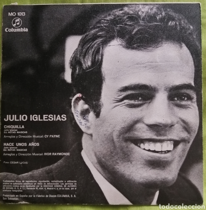Discos de vinilo: JULIO IGLESIAS Chiquilla - Foto 2