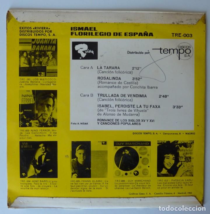 Discos de vinilo: ISMAEL // LA TARANTA+3 // 1966 // EP - Foto 2