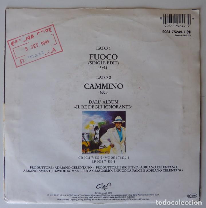Discos de vinilo: ADRIANO CELENTANO // FUOCO // 1991 // MADE IN ITALY // SINGLE - Foto 2