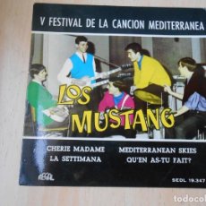 Discos de vinilo: MUSTANG, LOS - FESTIVAL CANCION MEDITERRANEA -, EP, CHERIE MADAME + 3, AÑO 1963. Lote 277146798