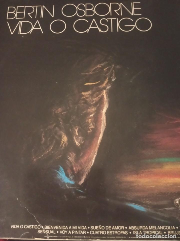 Discos de vinilo: Vinilo lp BERTIN OSBORNE &rdquo; VIDA O CASTIGO &rdquo; - Foto 2
